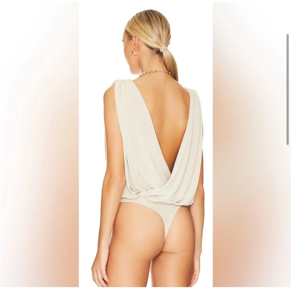 BOGO Free people NIGHT OWL BODYSUIT IN MORNING OAT - Picture 3 of 5